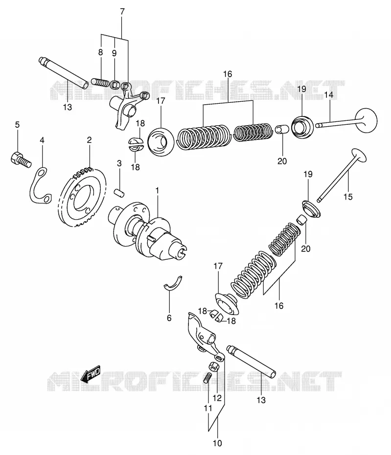 ARBRE A CAMES - SOUPAPES Suzuki SCOOTER 400 BURGMAN 2000  AN400Y(E2)
