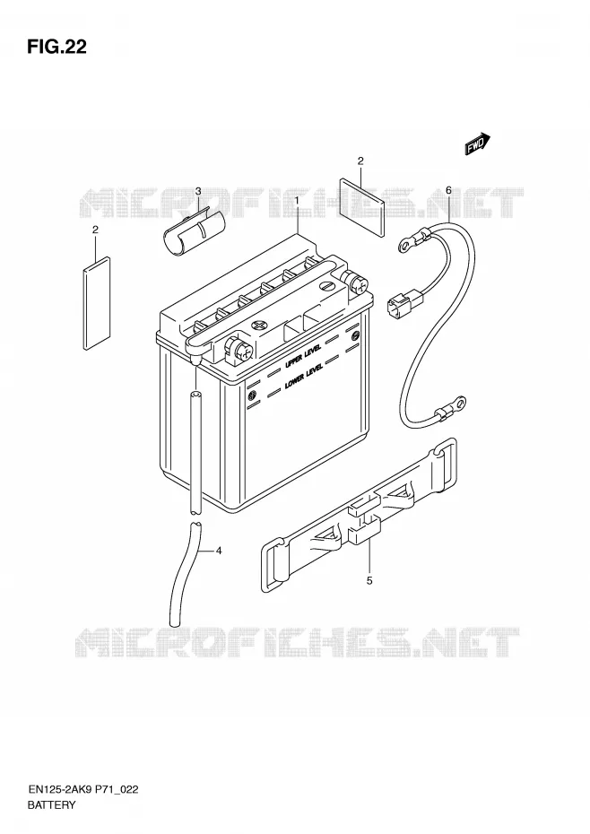 BATTERIE Suzuki MOTO 125 EN 2009  EN125HUK9(P71)