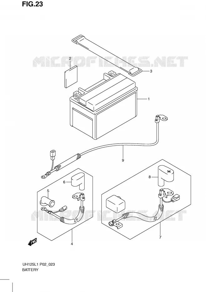 BATTERIE Suzuki SCOOTER 125 BURGMAN 2011  UH125L1(P2)