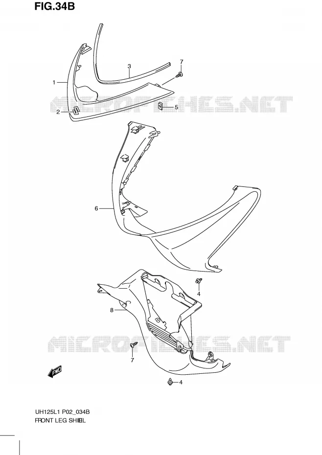 CARENAGE AVANT (MODEL RACING P19) Suzuki SCOOTER 125 BURGMAN 2011  UH125GL1(P2)