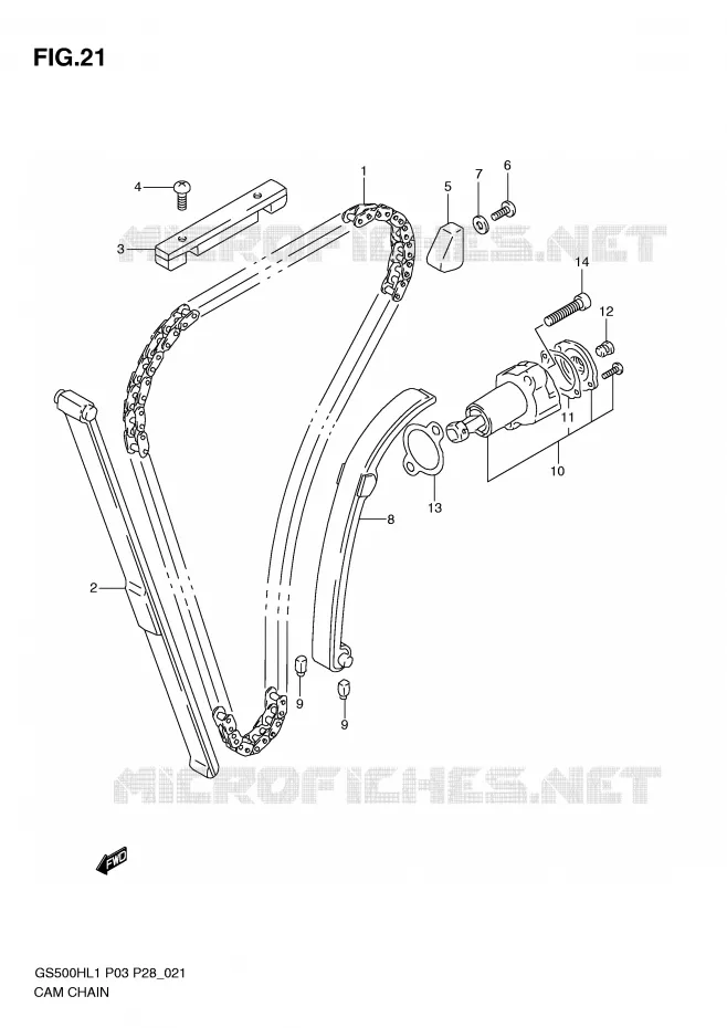 DISTRIBUTION Suzuki MOTO 500 GS-F 2011  GS500FHL1(P3)