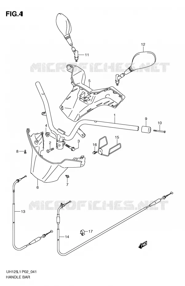 GUIDON Suzuki SCOOTER 125 BURGMAN 2011  UH125GL1(P2)