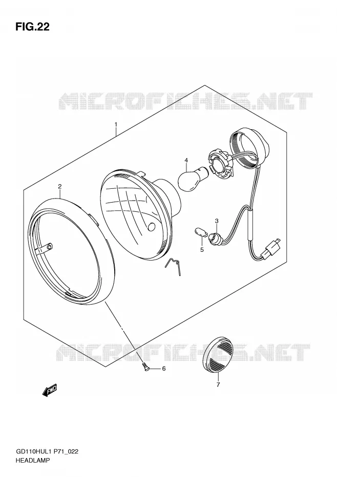 PHARE Suzuki MOTO 110 GD 2011  GD110HUL1(P71)