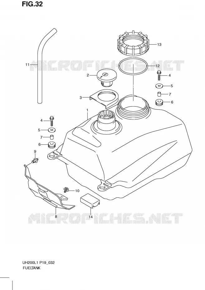 RESERVOIR D'ESSENCE Suzuki SCOOTER 200 BURGMAN 2011  UH200GL1(P19)