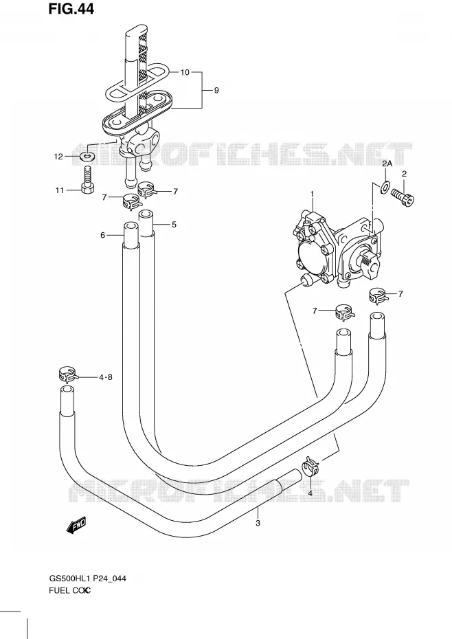 ROBINET D'ESSENCE Suzuki MOTO 500 GS-F 2011  GS500FHL1(L1)