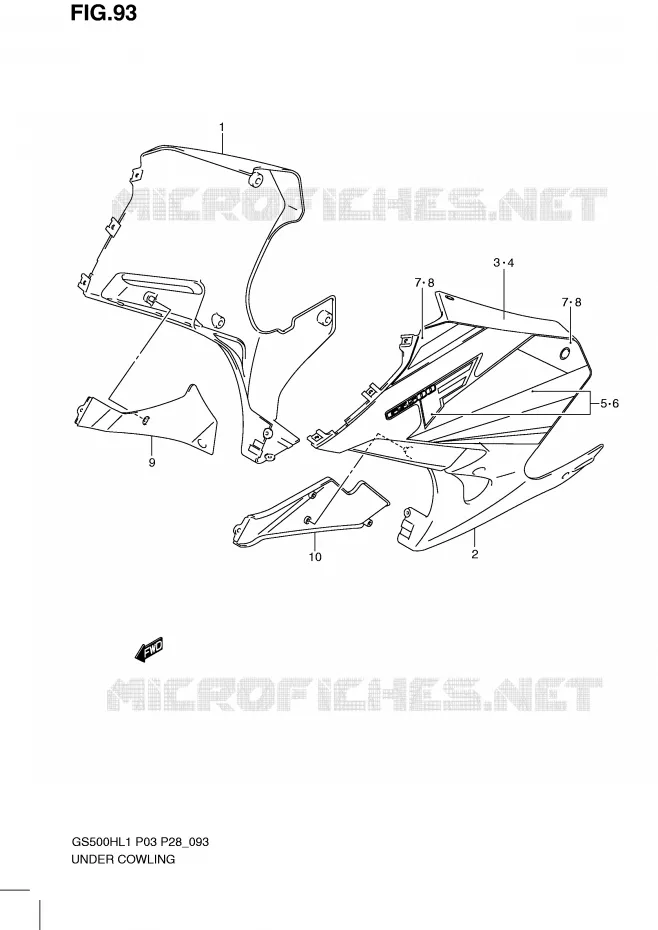 SABOT  (GS500FH P33) Suzuki MOTO 500 GS-E 2011  GS500HKL1(P3)