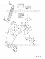 GARDE BOUE ARRIERE pour Suzuki AD 60 1991