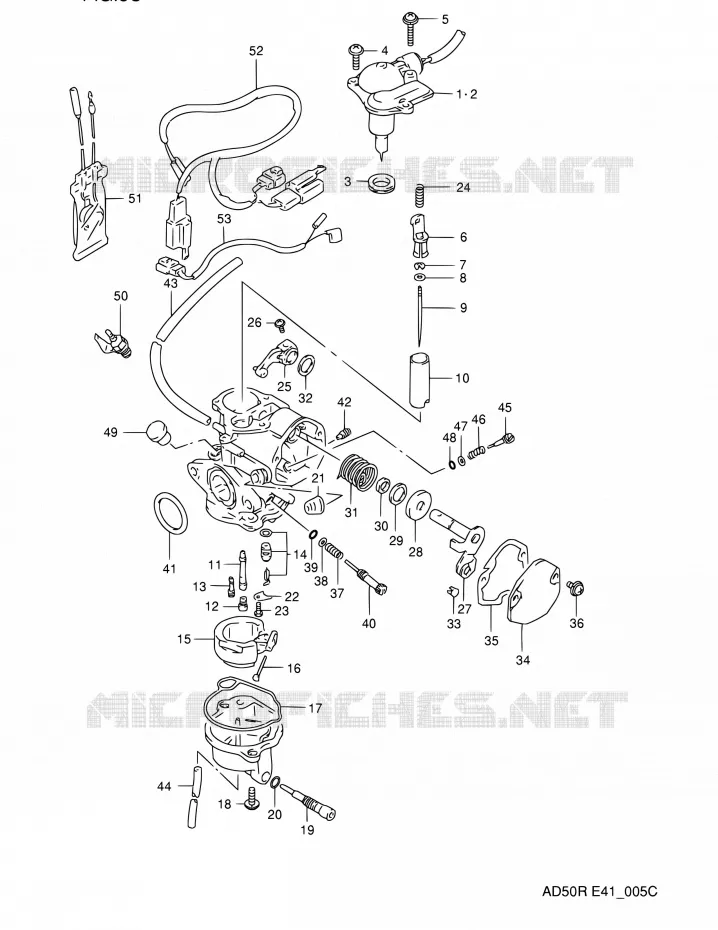 CARBURATEUR (MODELE M/R) Suzuki SCOOTER 60 AD 1994  AD60R