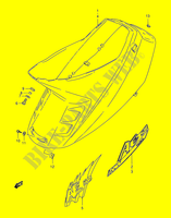 CARENAGES ARRIERE  (MODELE N/P/R/T) pour Suzuki AE 50 1992