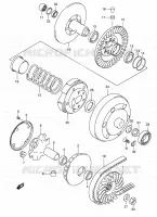 TRANSMISSION (1) MOTEUR/TRANSMISSION 400 suzuki-moto BURGMAN 2006 7076021