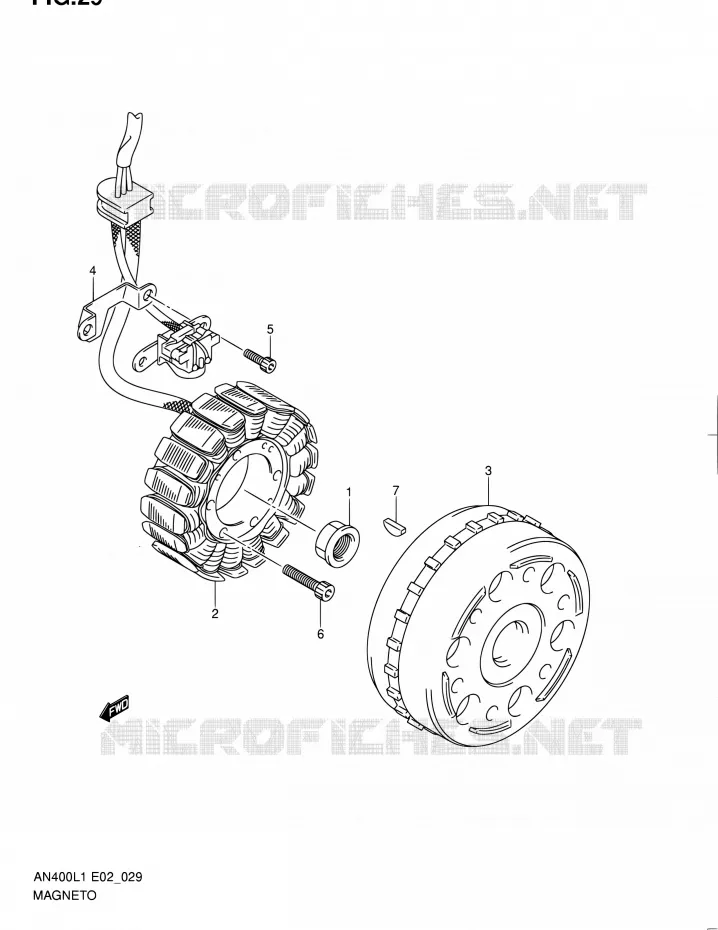 ALLUMAGE ROTOR - STATOR Suzuki SCOOTER 400 BURGMAN 2011  AN400 L1 (E02,E19)
