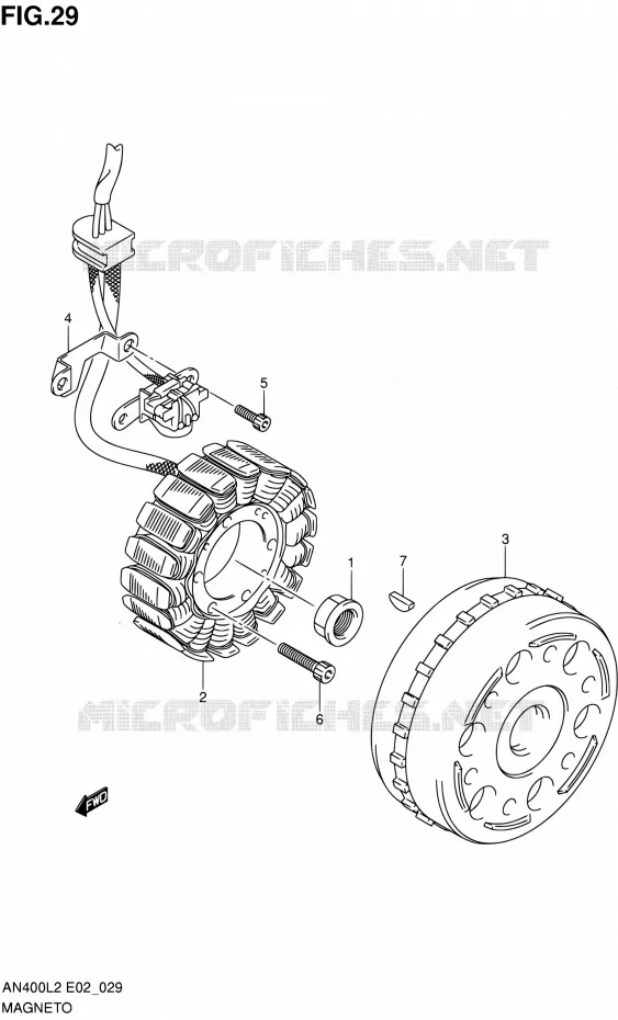 ALLUMAGE ROTOR - STATOR Suzuki SCOOTER 400 BURGMAN 2012  AN400L2(E02,E19)