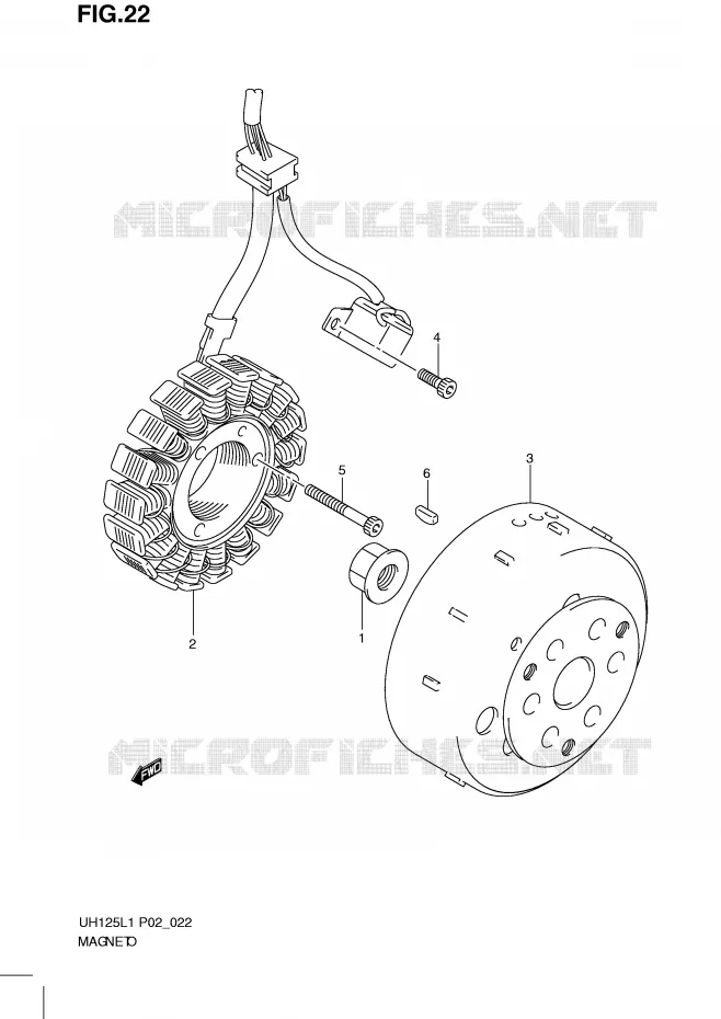 ALLUMAGE ROTOR - STATOR Suzuki SCOOTER 125 BURGMAN 2011  UH125GL1(P2)