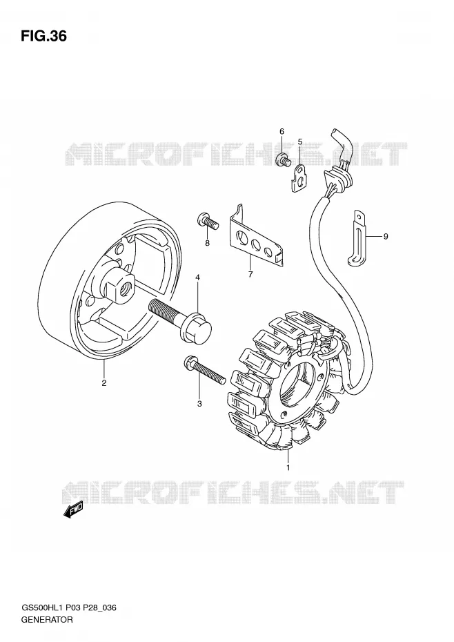 ALTERNATEUR Suzuki MOTO 500 GS-E 2011  GS500HKL1(P3)