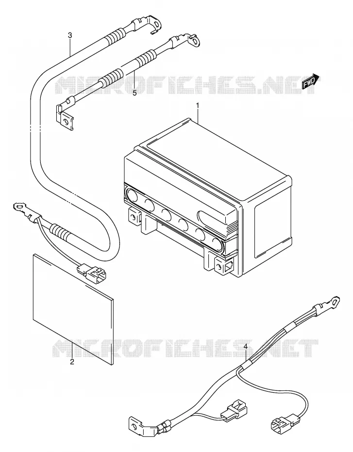 BATTERIE (MODELE K1/K2) Suzuki SCOOTER 400 BURGMAN 2002  AN400K2(E2)