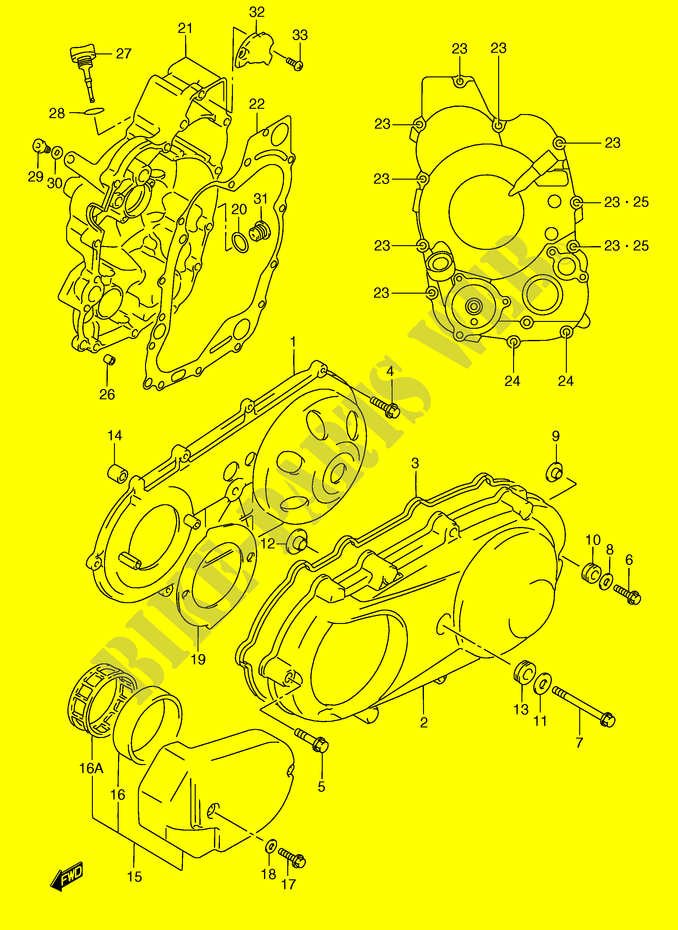 CARTER (MODELE W/X/Y) pour Suzuki BURGMAN 250 1999