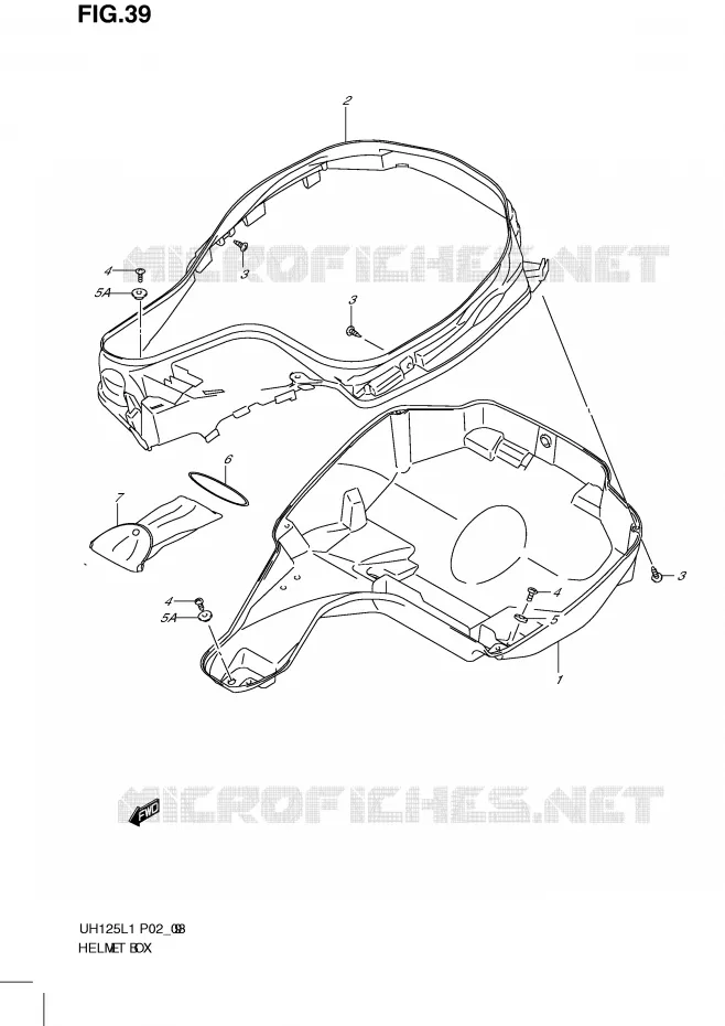 COFFRE Suzuki SCOOTER 125 BURGMAN 2011  UH125L1(P2)