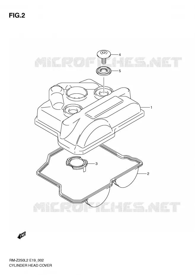 COUVERCLE DE CULASSE Suzuki MOTO 250 RM-Z 2012  RM-Z250L2(E19)