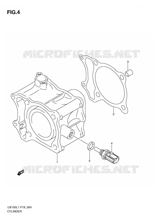 CYLINDRE Suzuki SCOOTER 150 SIXTEEN 2011  UX150L1(P19)
