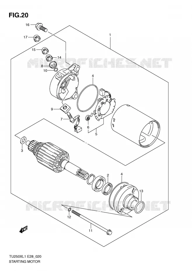 DEMARREUR Suzuki MOTO 250 TU 2011  TU250XL1(E28)
