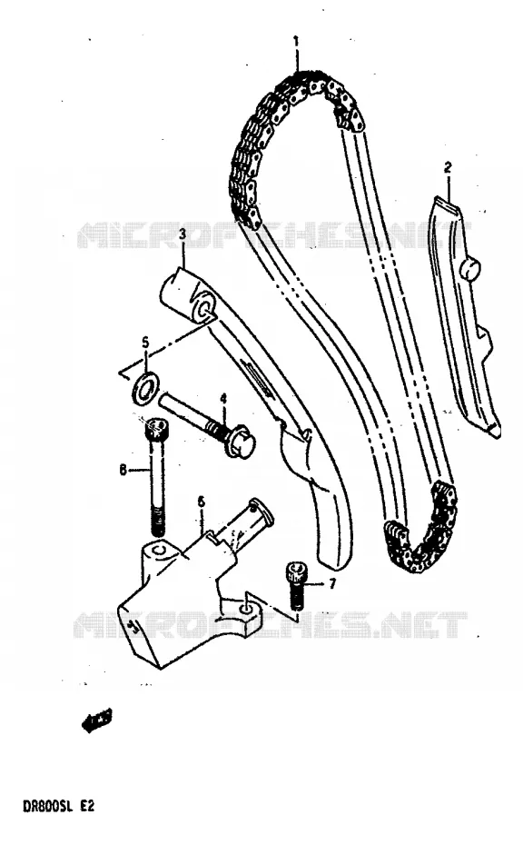 DISTRIBUTION Suzuki MOTO 800 DR 1990  DR800SL(L)