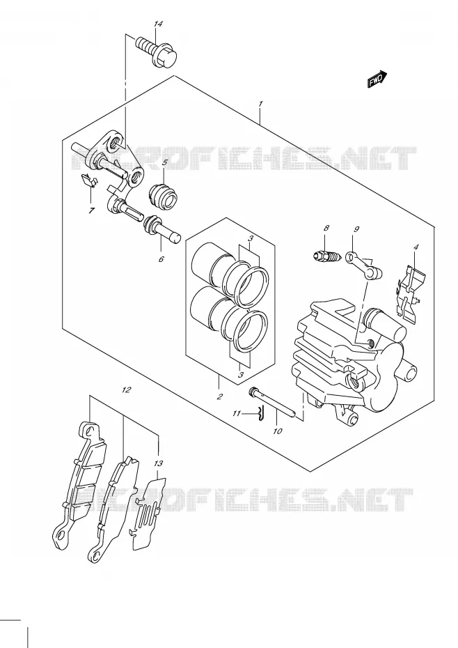 ETRIER DE FREIN AVANT Suzuki MOTO 500 GS-E 2011  GS500HKL1(P3)