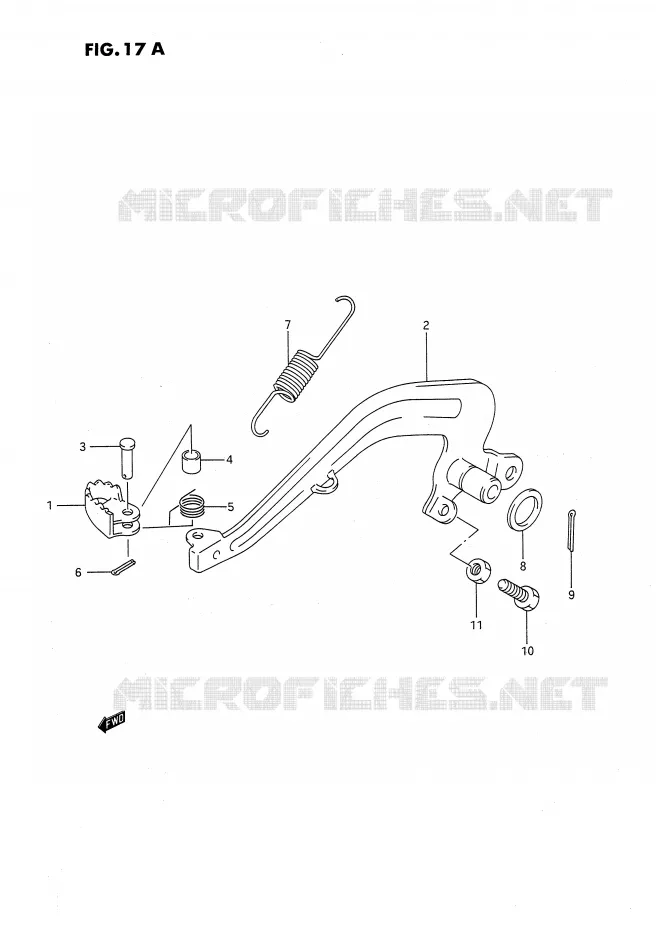 FREIN ARRIERE (MODELE L/M/N/P/R/S) Suzuki MOTO 80 RM 1986  RM80G(E24)