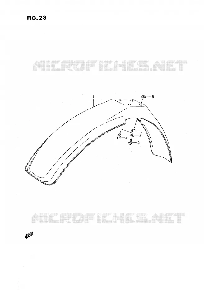 GARDE BOUE AVANT Suzuki MOTO 80 RM 1991  RM80M(E24)