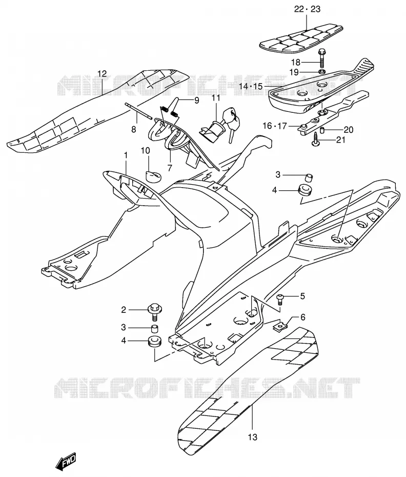 MARCHE PIEDS (MODELE Y) Suzuki SCOOTER 400 BURGMAN 2002  AN400RK2(E2)