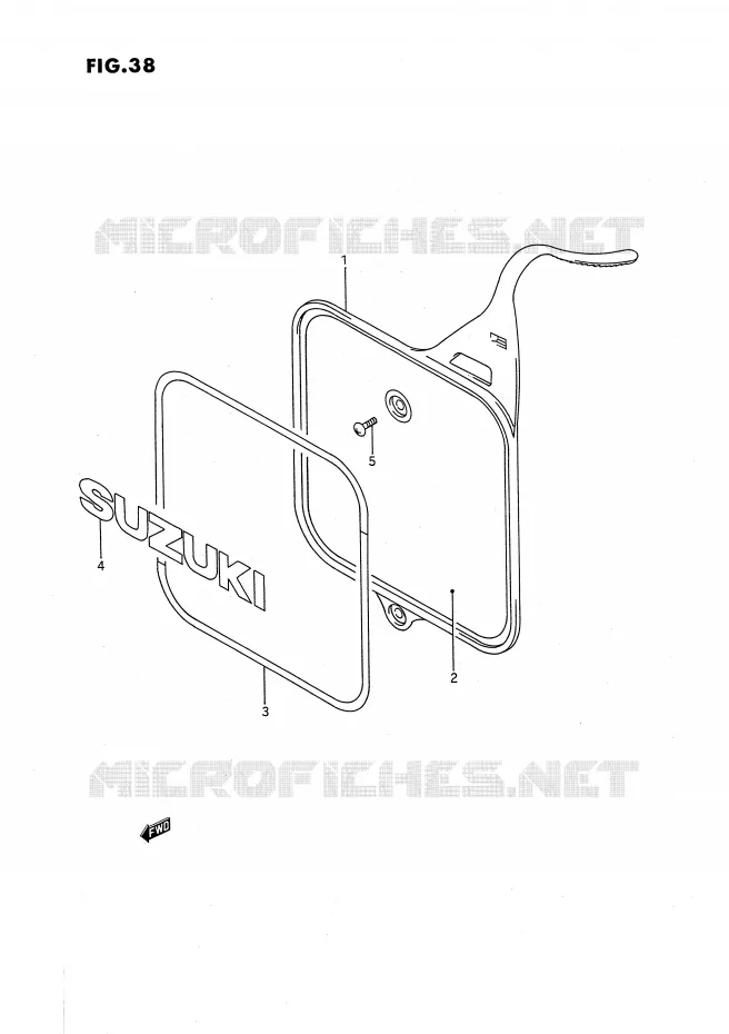 PLAQUE AVANT Suzuki MOTO 80 RM 1992  RM80N(E24)