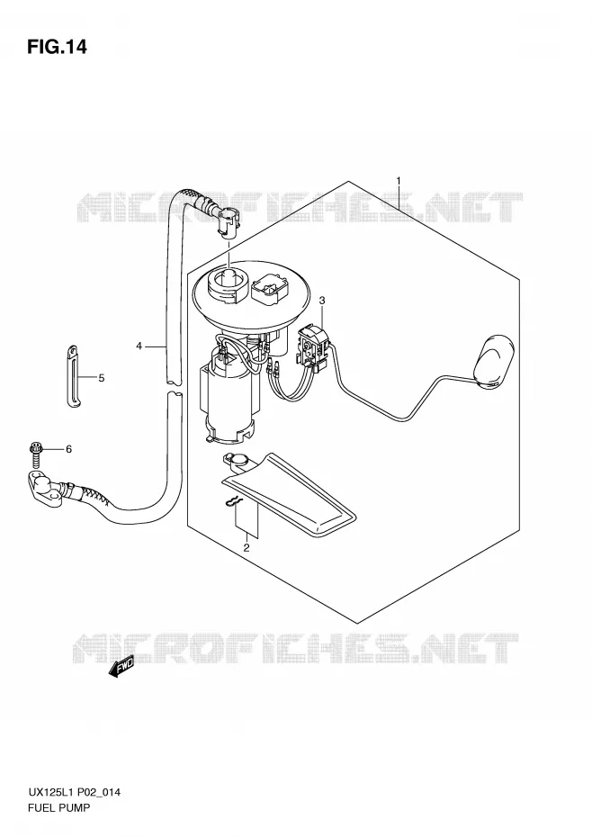 POMPE A ESSENCE Suzuki SCOOTER 125 SIXTEEN 2011  UX125L1(P02)