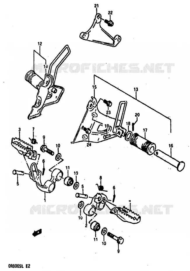 REPOSE PIED Suzuki MOTO 800 DR 1990  DR800SUL(L)