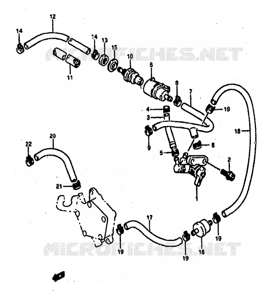 ROBINET D'ESSENCE Suzuki MOTO 800 DR 1990  DR800SL(L)
