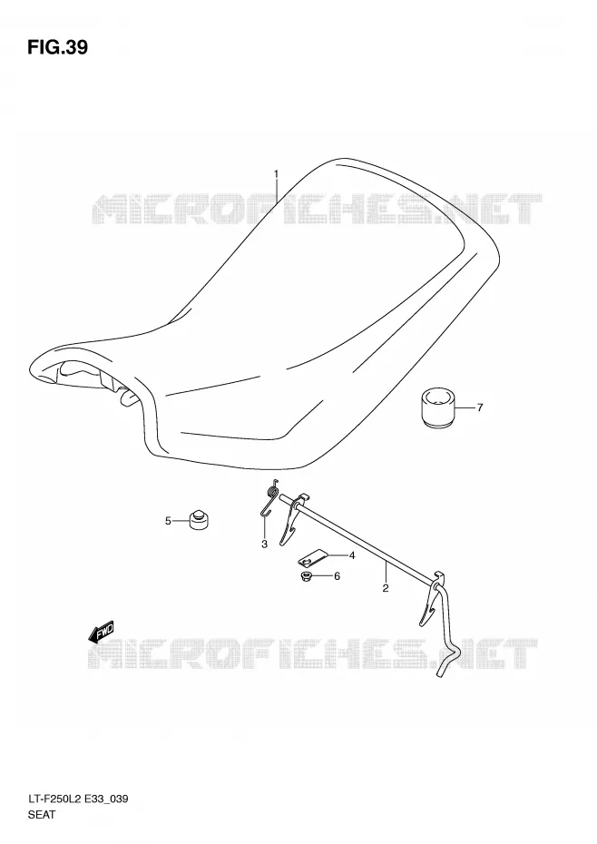 SELLE Suzuki QUAD 250 OZARK 2012  LT-F250L2(E33)