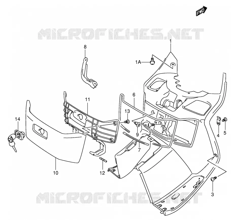 VIDE POCHE (MODELE X/Y) Suzuki SCOOTER 400 BURGMAN 2000  AN400Y(E2)