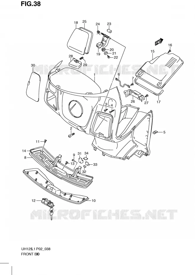 VIDE POCHE Suzuki SCOOTER 125 BURGMAN 2011  UH125L1(P2)