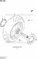 ROUE ARRIERE (AN400ZAL2 E19) pour Suzuki BURGMAN 400 2012