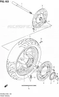 ROUE AVANT (AN400AL2 E24) pour Suzuki BURGMAN 400 2012