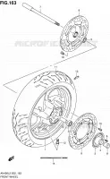 ROUE AVANT (AN400AL2 E24) pour Suzuki BURGMAN 400 2012