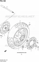 ROUE AVANT (AN400L2 E02) pour Suzuki BURGMAN 400 2012