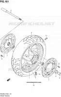 ROUE AVANT (AN400L2 E19) pour Suzuki BURGMAN 400 2012
