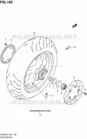 ROUE ARRIERE (AN400ZAL2 E51) pour Suzuki BURGMAN 400 2012
