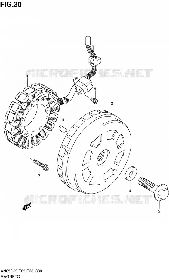 ALLUMAGE ROTOR - STATOR Suzuki SCOOTER 650 BURGMAN 2005  AN650K5(E03,E28,E33)