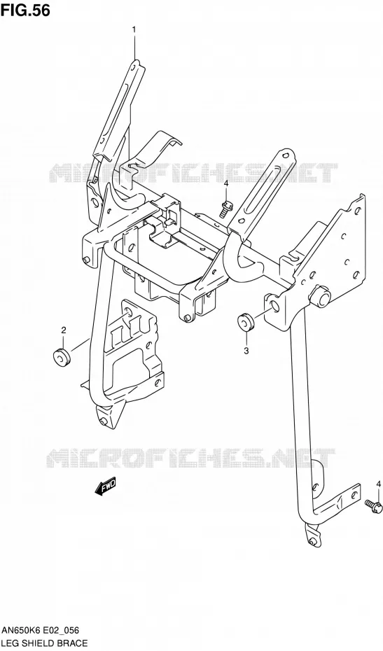 SUPPORT MARCHE PIEDS Suzuki SCOOTER 650 BURGMAN 2010  AN650L0(E19)