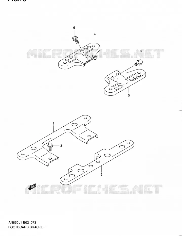 REPOSE PIEDS ARRIERE Suzuki SCOOTER 650 BURGMAN 2011  AN650L1(E19)