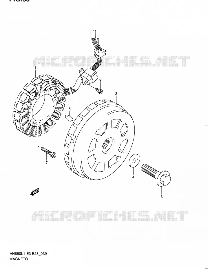 ALLUMAGE ROTOR - STATOR Suzuki SCOOTER 650 BURGMAN 2011  AN650A L1 (E03,E28,E33)