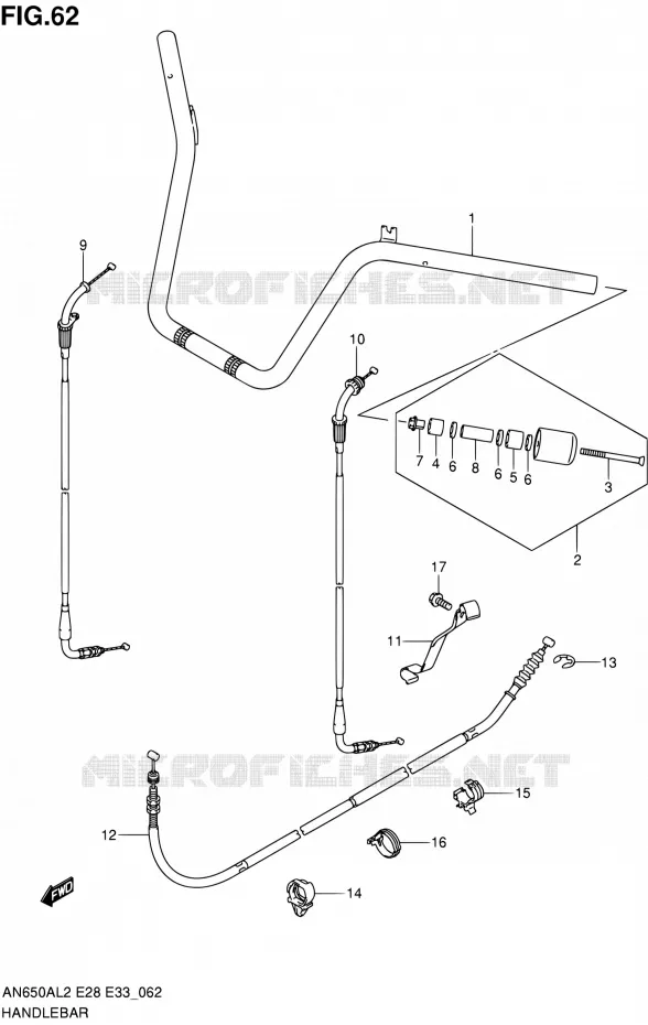 GUIDON Suzuki SCOOTER 650 BURGMAN 2012  AN650AL2(E03,E28,E33)