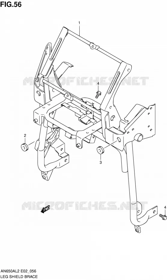SUPPORT MARCHE PIEDS Suzuki SCOOTER 650 BURGMAN 2012  AN650AL2(E19)