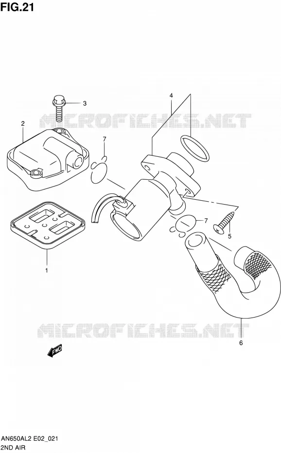 SYSTEME RECYCLAGE GAZ ECHAPPEMENT Suzuki SCOOTER 650 BURGMAN 2012  AN650AL2(E19)