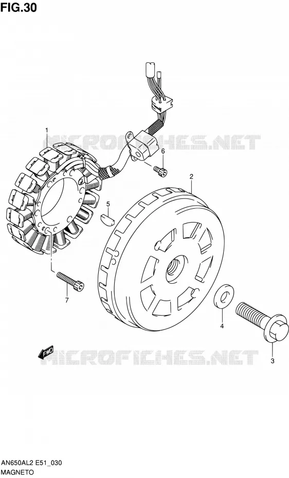 ALLUMAGE ROTOR - STATOR Suzuki SCOOTER 650 BURGMAN 2012  AN650AL2(E51)